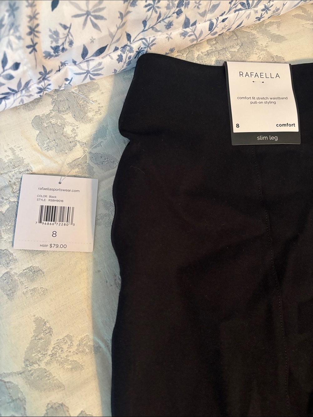 Rafaella Black Straight-Leg Dress Pants - Picture 4 of 6